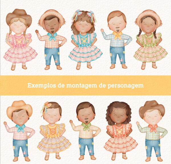 Kit Digital Festa Junina - Cliparts em Aquarela - Image 5