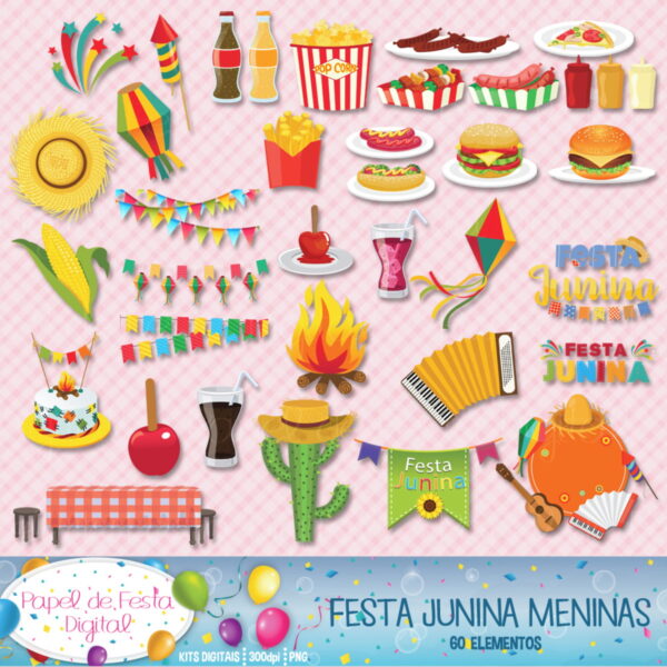 Kit Digital Festa Junina Meninas - Imagem 4