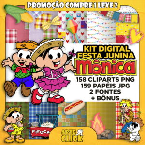 Kit Digital Festa Junina Turma da Mônica