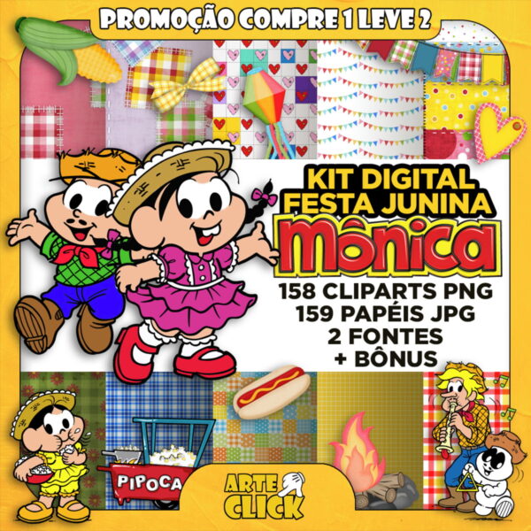 Kit Digital Festa Junina Turma da Mônica