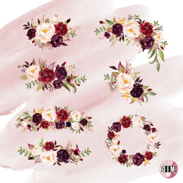 Kit Digital - Flor Marsala