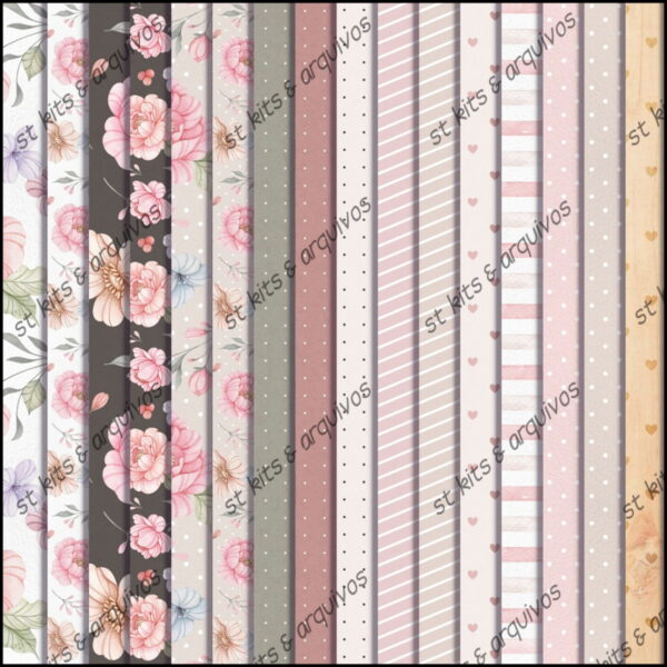 Kit Digital Floral Aquarela - Imagem 3