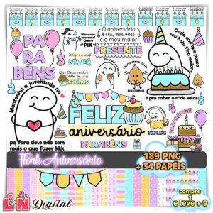 Kit Digital Flork Aniversário