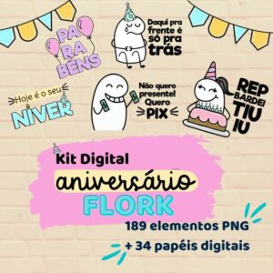 Kit Digital Flork Aniversário