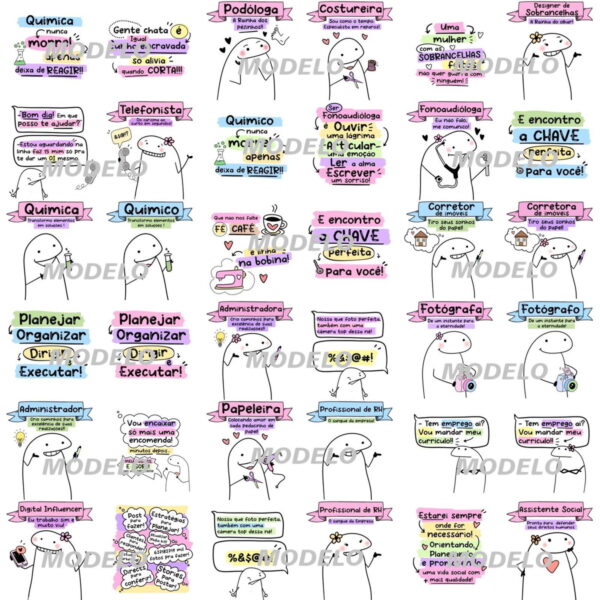 Kit Digital Flork Profissões - 42 arquivos - Image 2