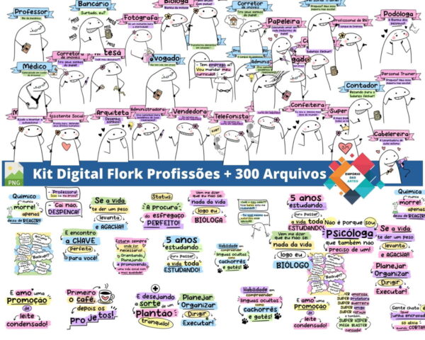 Kit Digital Flork Profissões