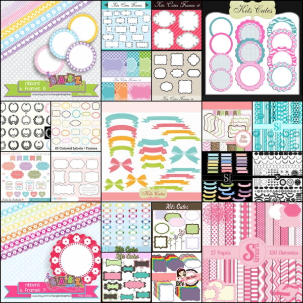 Kit Digital Frames, tags e banners - Imagem 3