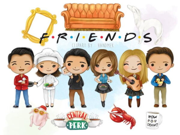 Kit Digital Friends Aquarelado