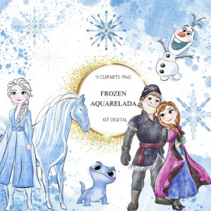 Combo Kit Digital Frozen Aquarela