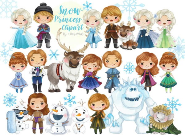 Kit Digital Frozen Aquarela