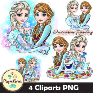 Kit Digital Frozen Aquarela