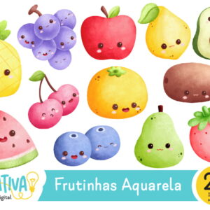 Kit Digital - Frutinhas Aquarela