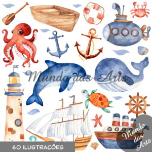 Kit Digital Fundo do Mar + 2 Kits de Brinde!!!