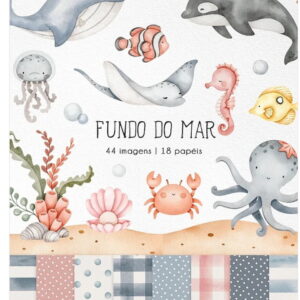 Kit Digital Fundo do Mar Aquarela