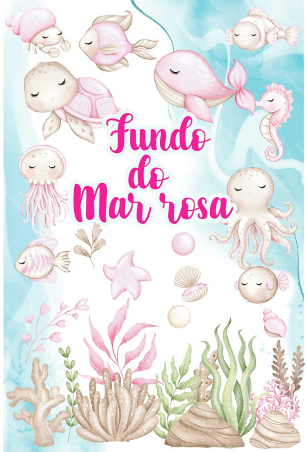 Kit Digital Fundo do Mar Aquarela