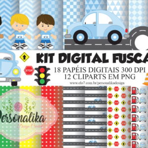 Kit Digital Fusca Azul