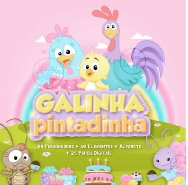 Kit Digital Galinha Pintadinha Candy