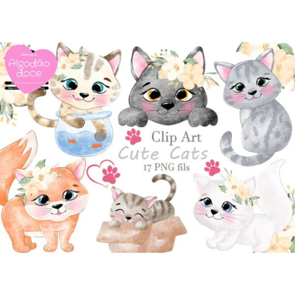 Kit Digital Gatinhos Cute #358 - Image 2