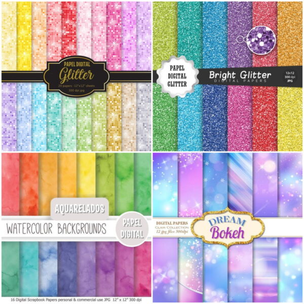 KIT DIGITAL GLITTER, AQUARELA E SONHO - Image 2
