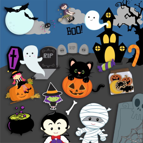Kit Digital Halloween (dia das Bruxas) - Image 2