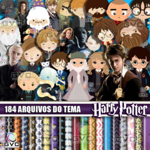 Kit Digital Harry Potter Aquarela, Cute e Filme