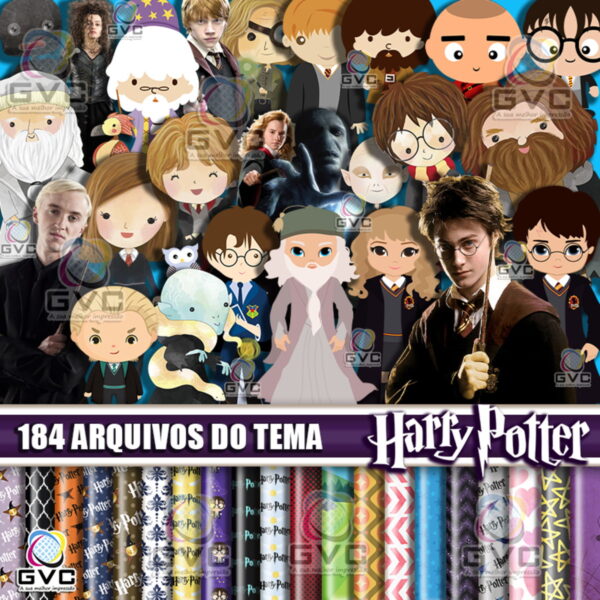 Kit Digital Harry Potter Aquarela, Cute e Filme