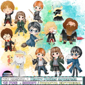 Kit Digital Harry Potter Aquarela
