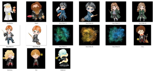 Kit Digital Harry Potter Aquarela - Imagem 2
