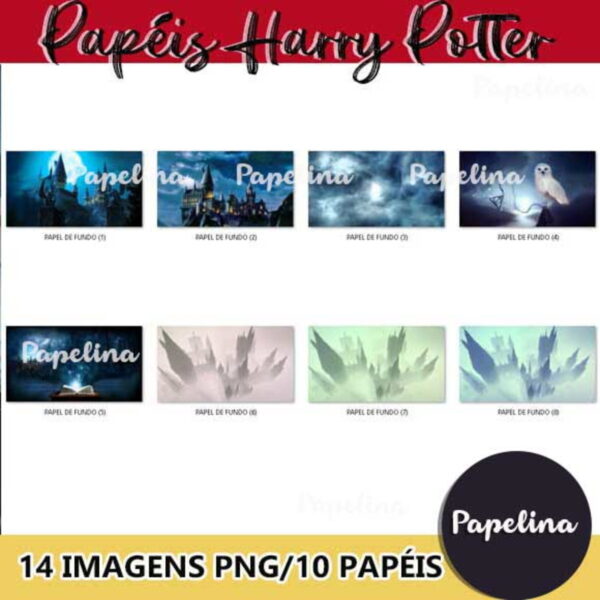 Kit Digital Harry Potter Aquarela - Imagem 2
