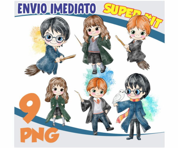 Kit Digital Harry Potter Aquarela