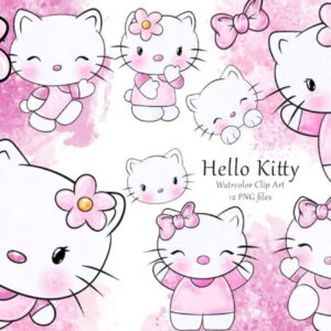 Kit Digital Hello Kitty Aquarela #481