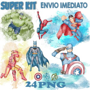 Kit Digital Heróis Aquarela