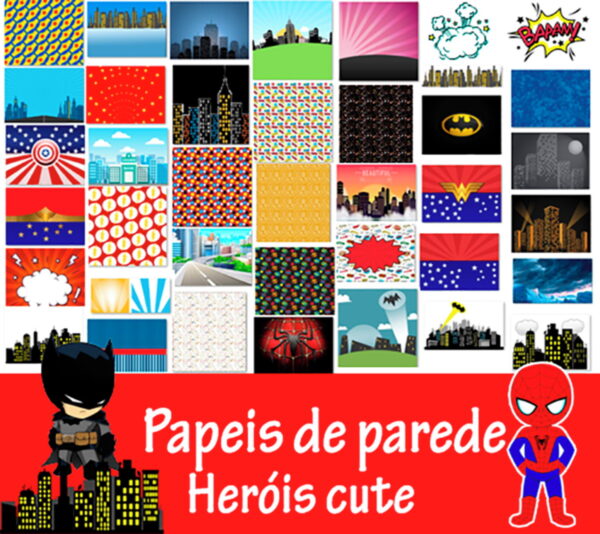 Kit Digital heróis Cute - Imagem 2