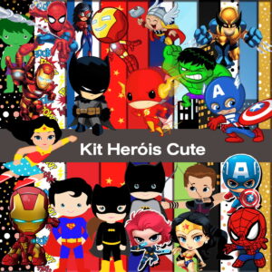 Kit Digital heróis Cute
