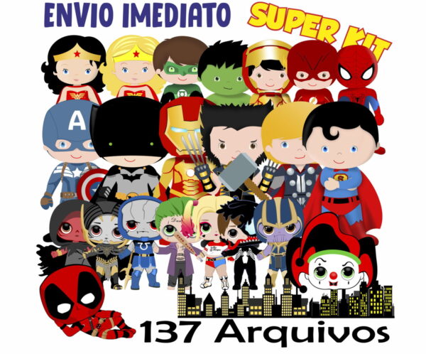 Kit Digital Heróis e Vilões