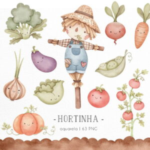 Kit Digital - Hortinha Aquarela