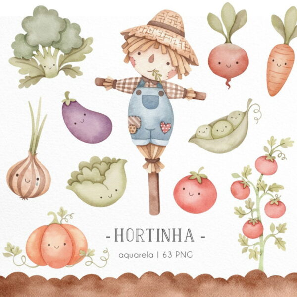 Kit Digital - Hortinha Aquarela