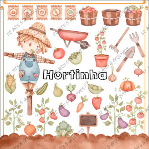 Kit Digital Hortinha Aquarela