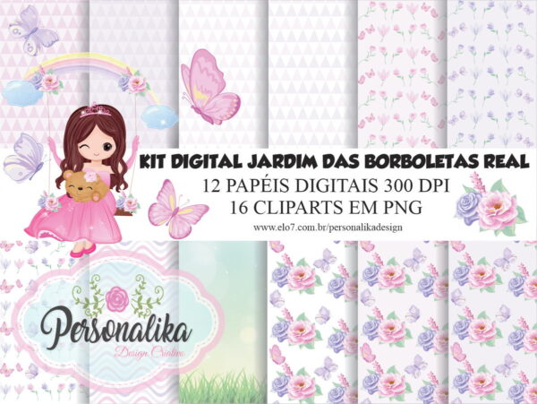 Kit Digital Jardim das Borboletas Real