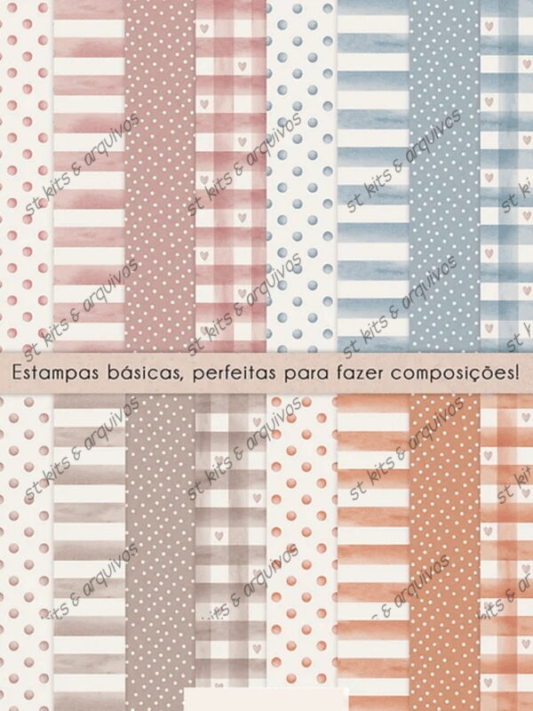 Kit Digital Jardim dos Coelhinhos em Aquarela - Imagem 4