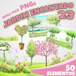 Kit Digital Jardim Encantado Aquarela 23 (pague 1 Leve 3)
