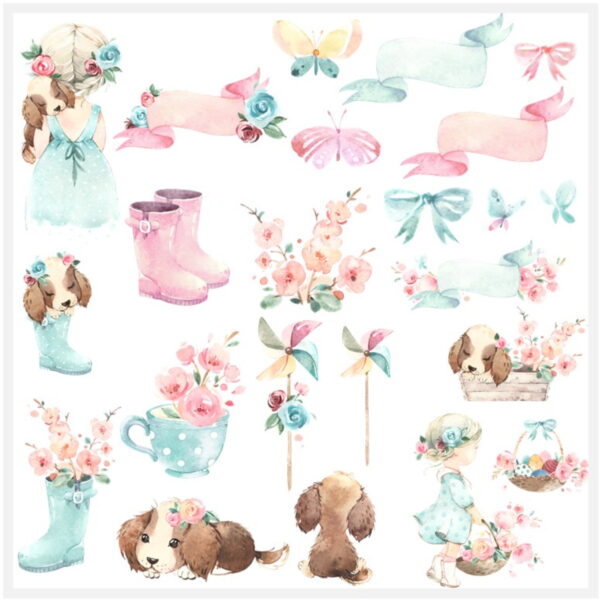 Kit Digital - Jardim Encantado Aquarela (Lola e Puppy) - Image 2