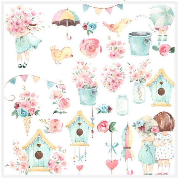Kit Digital - Jardim Encantado Aquarela (Mia e Lola) - Imagem 2