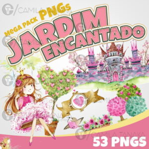 Kit Digital Jardim Encantado Aquarela (pague 1 Leve 3)