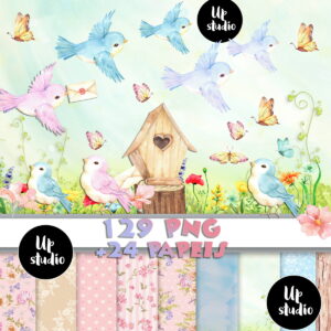 Kit Digital Jardim Encantado Aquarelado 2