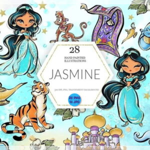 Kit Digital Jasmine Aquarela