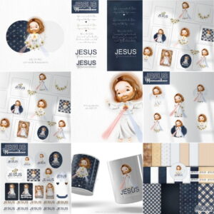Kit Digital Jesus Misericordioso-aquarelado/+20kits Cod:9941