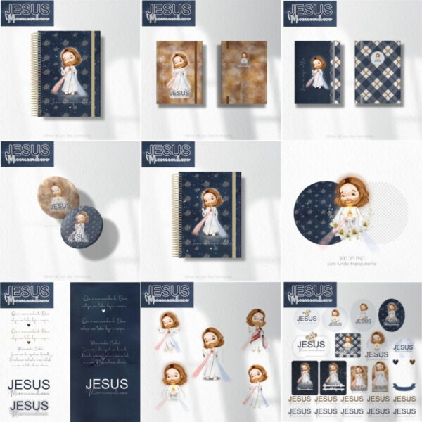 Kit Digital Jesus Misericordioso-aquarelado/+20kits Cod:9941 - Image 3