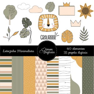Kit Digital Leaozinho Minimalista
