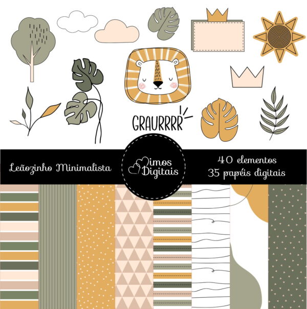 Kit Digital Leaozinho Minimalista